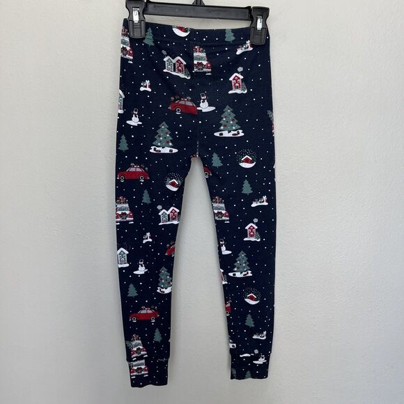 Children’s Place PJ Place | Blue Christmas Pajama Pants Tree Car Snowman Size 6 - Picture 6 of 6